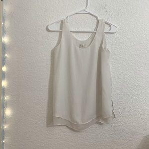 Super cute fancy white tank
